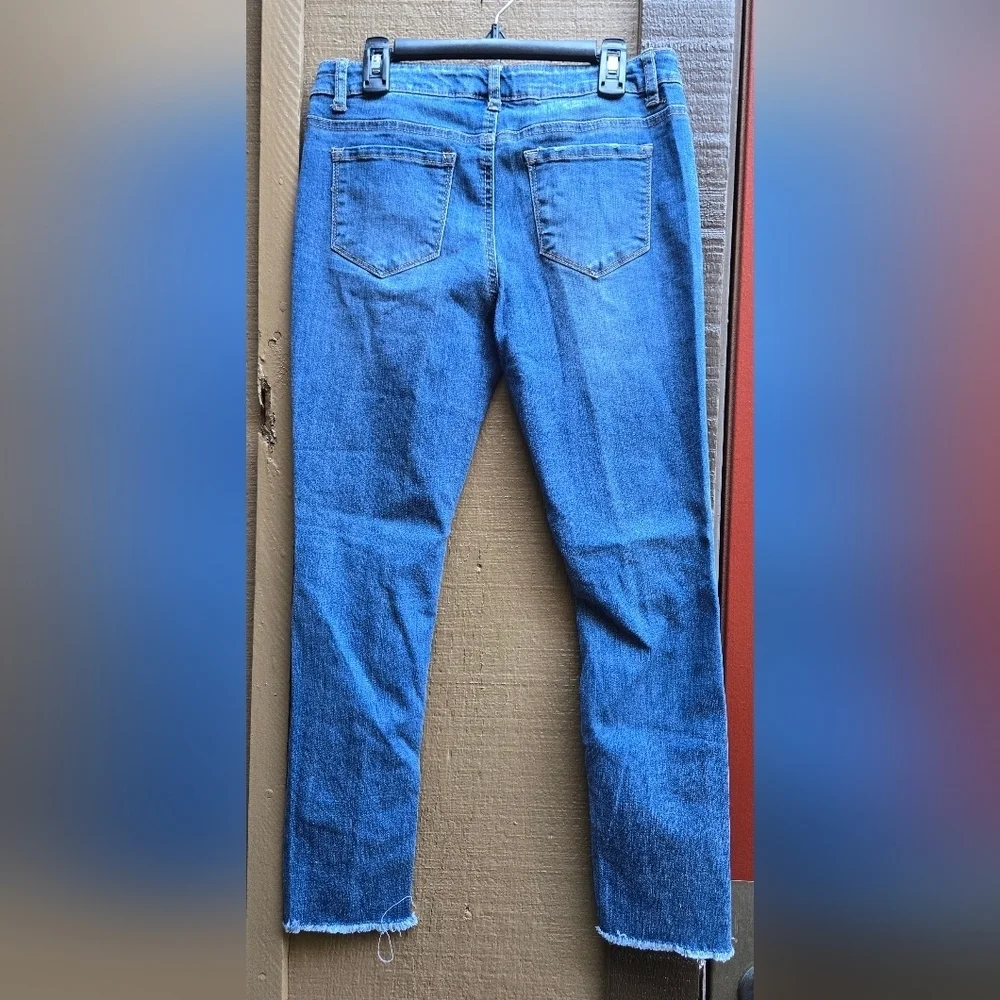 Imperial Star Ripped Blue Ankle Jeans GIRLS SZ 14